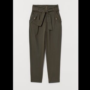 Twill paper bag pants